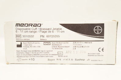 Medrad 3010532 Bayer Medical Disposable Cuff / Brassard Jetable 6 - 11cm - Box of 10